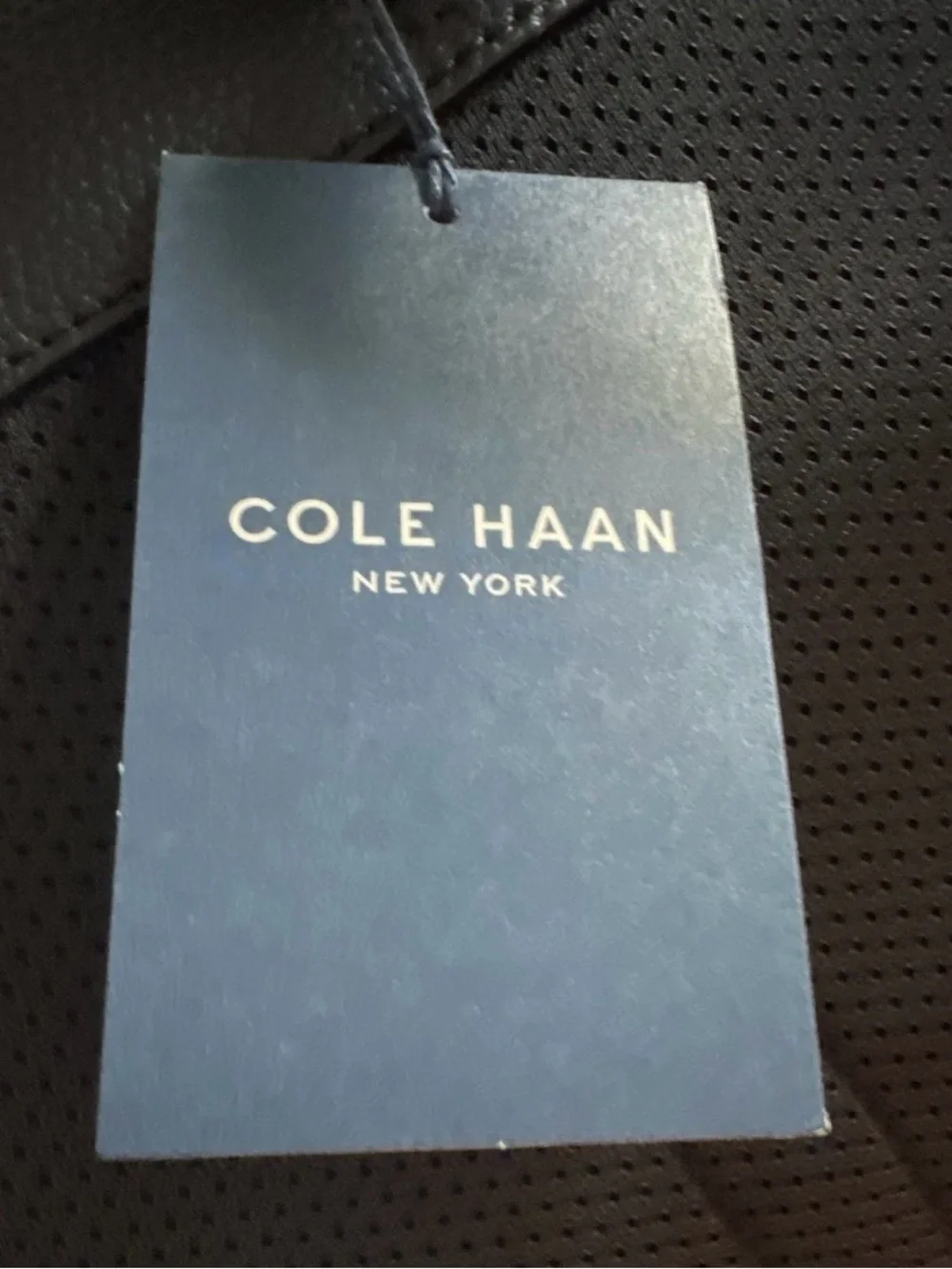 Cole Haan Black Pebbled Leather Backpack